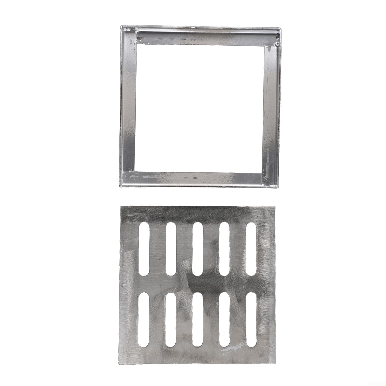 Grille de vidange en acier inoxydable 150x150 mm avec cadre