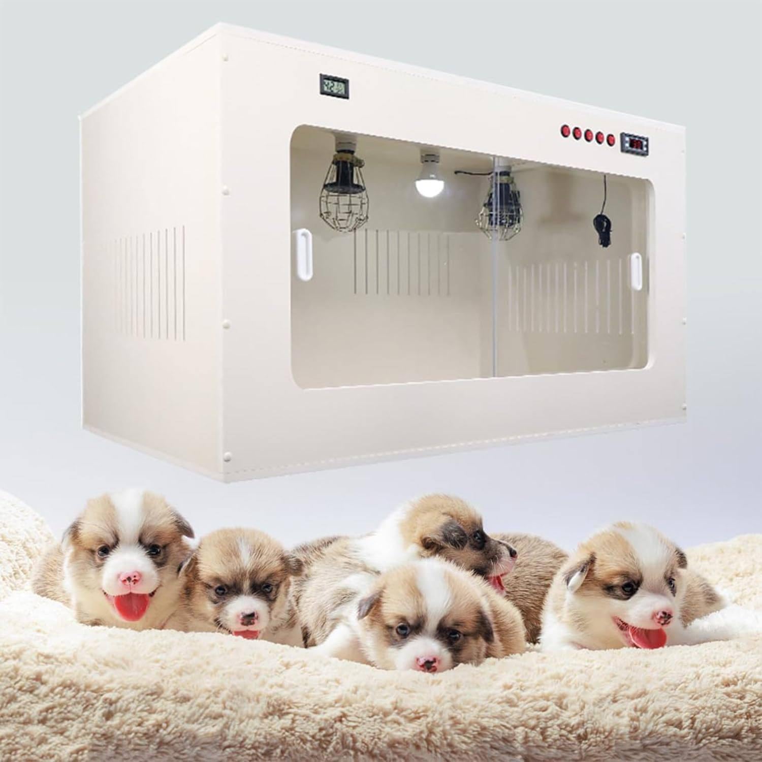 Caja incubadora para mascotas, incubadora para cachorros y gatitos, incubadora para gatos con calefacción, criadoras e incubadoras, criadora grande para mascotas, guardería para perros. 80*50*50