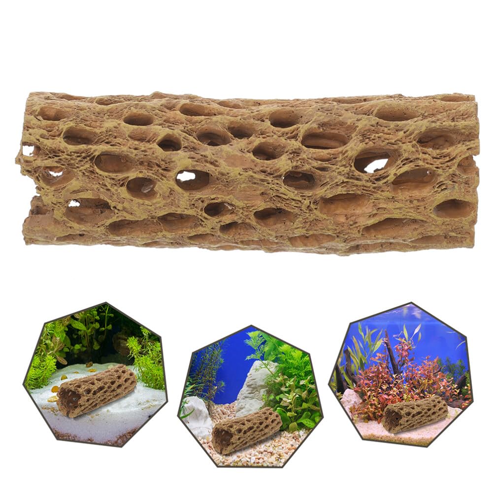 HANABASS 2 Pz Resina Betta Tunnel Betta Pesce Giocattoli Piccolo Foro Cavo Betta Grotta Di Pesci Acquario Arredamento Accessori Serbatoio Di Pesce Per Piccoli Pesci Gamberetti Betta