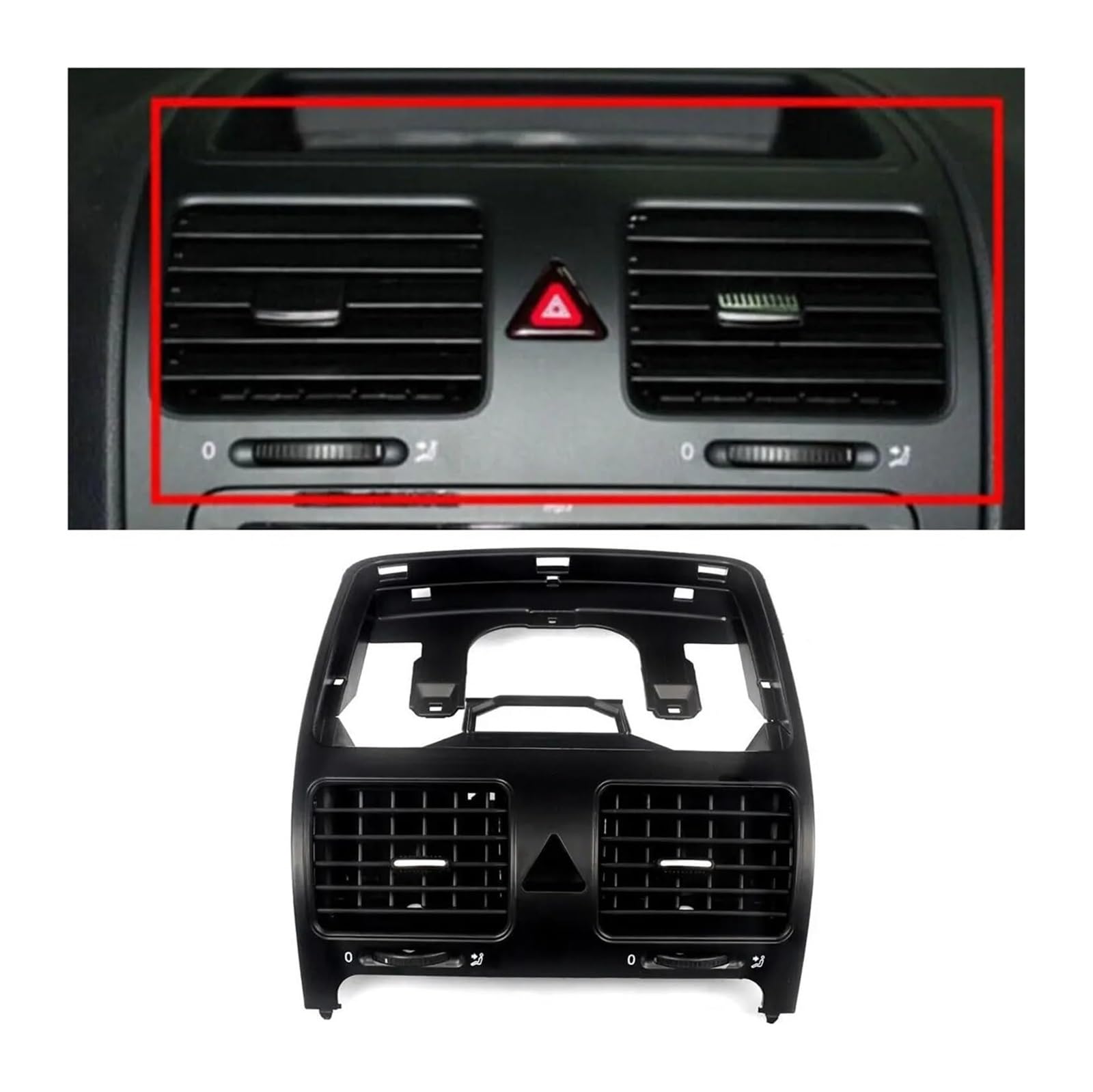 Auto Aria condizionata Ventilazione Per VW Per J&etta Per G&olf Per Rabbit 2004-2011 Set Bocchette Di Ventilazione Centrali Del Cruscotto OE:1KD819703 1KD819704 1KD819728 Griglia Per Auto