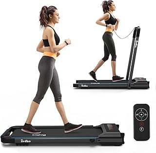 REDLIRO Under Desk Treadmill 2 in 1 Walking Machine Portable Space Saving Fitness Motorized Folding Treadmill Electric for Home Office Workout Indoor Exercise Machine Physical Training