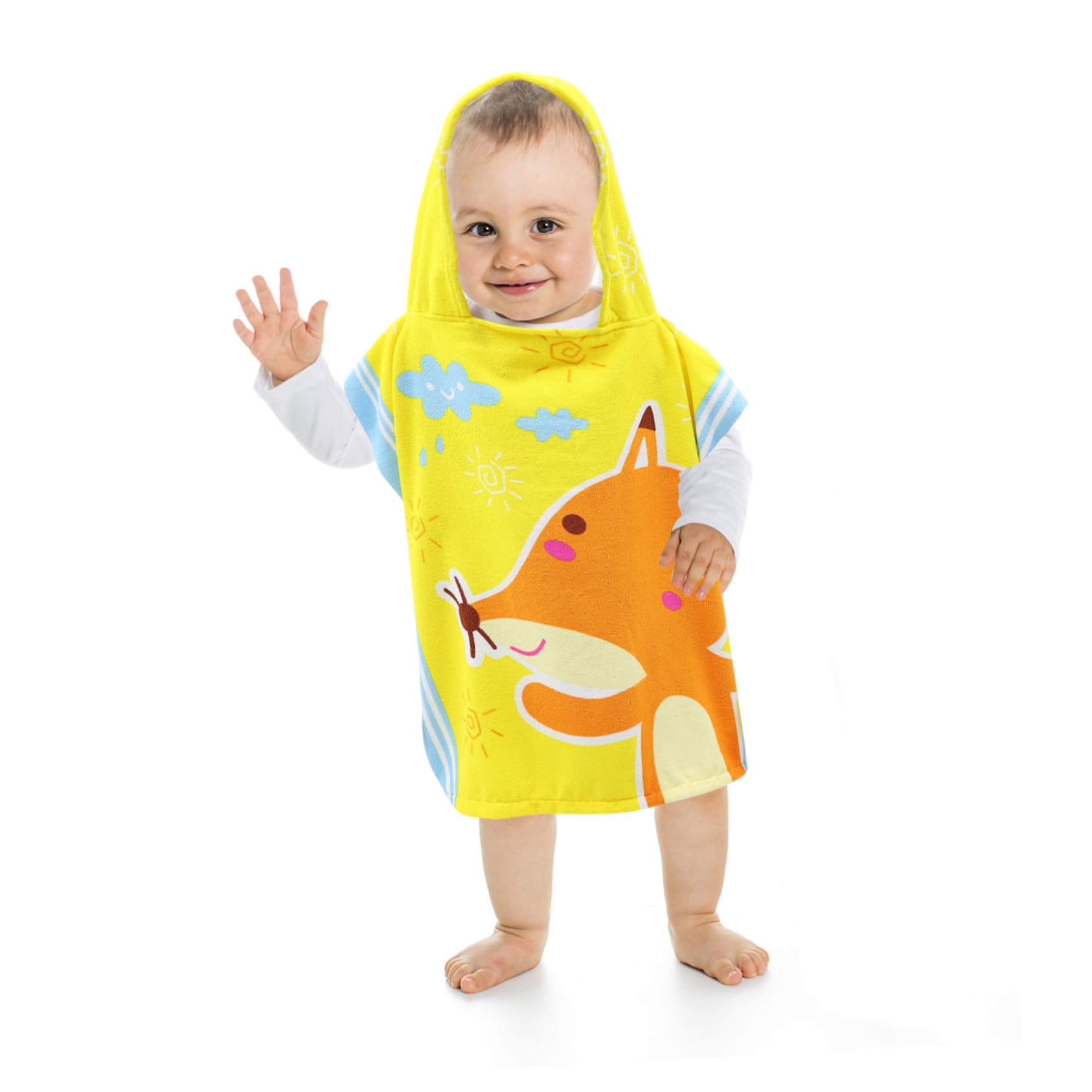 VICASKY 5pièces Serviette De Bain à Capuche pour Garçon Fille Respirant Peignoir Ultra Doux Et Absorbant pour Plage La Baignade Anniversaires