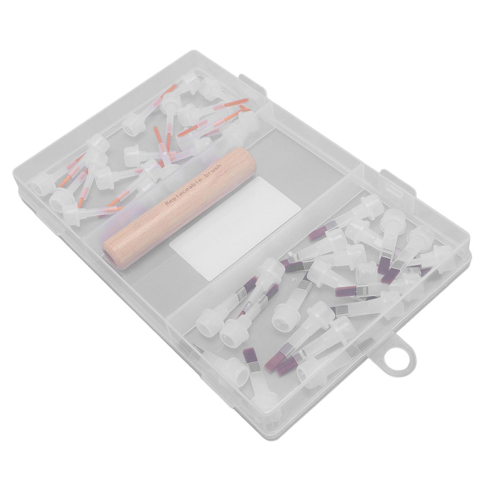 Nail Polish Brush Kit Dual Ended Wood Handle Nail Art Accessories