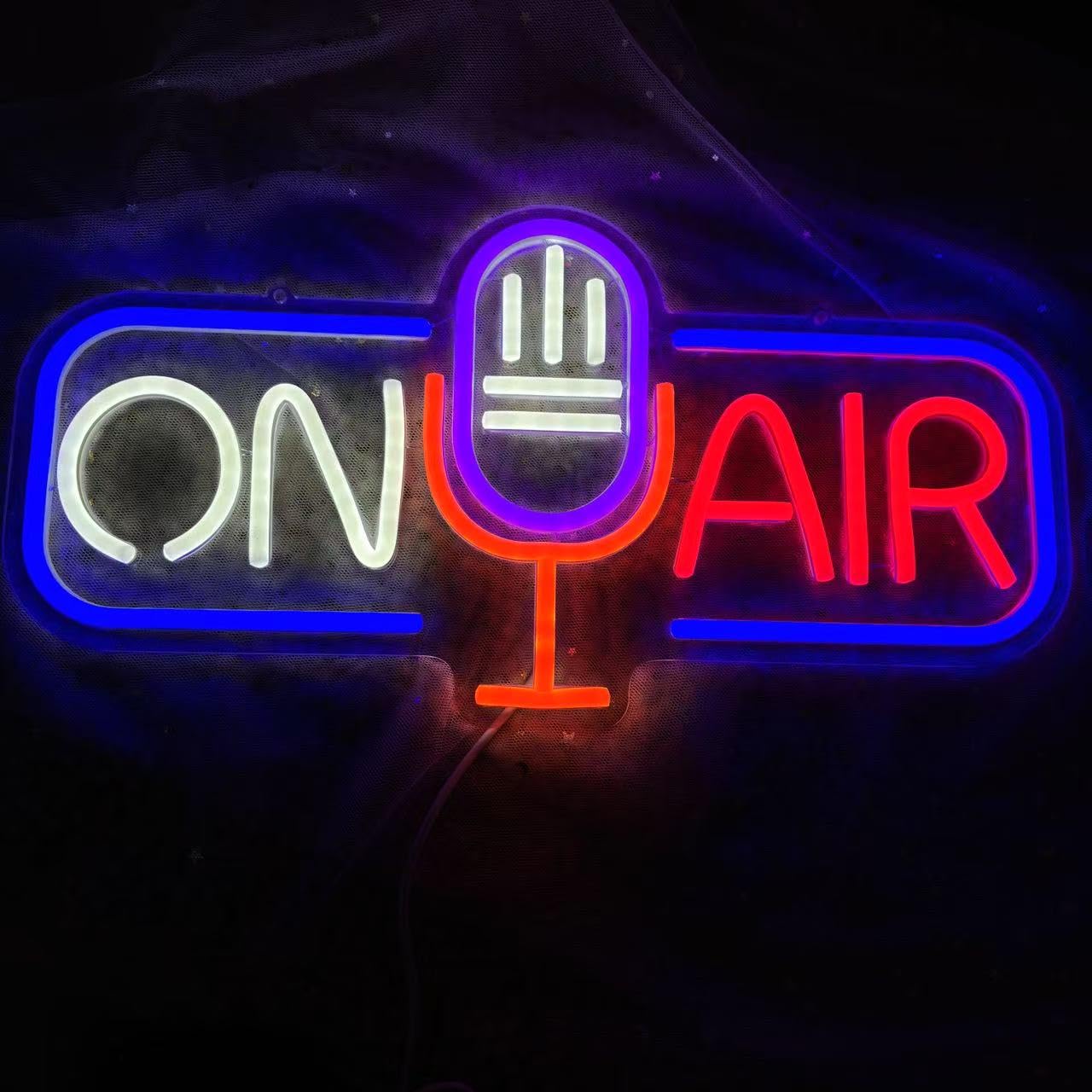 On Air Led Neon Sign Podcast Studio Neon Sign On Air Sign Streaming Sign Cool Led Signs Game Room Wall Art Decor Scene Decor - Image 4