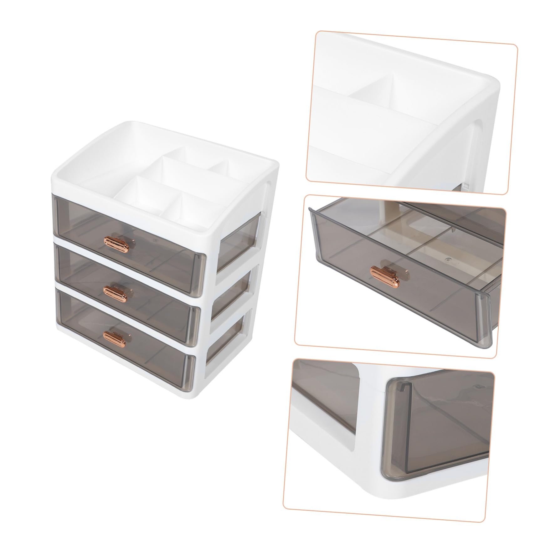 KOMBIUDA Kosmetikorganiser mit Aufbewahrungsschubladen Make-up-organizer aus Robustem Kosmetikaufbewahrungsbox für Schlafzimmer und Arbeitszimmer
