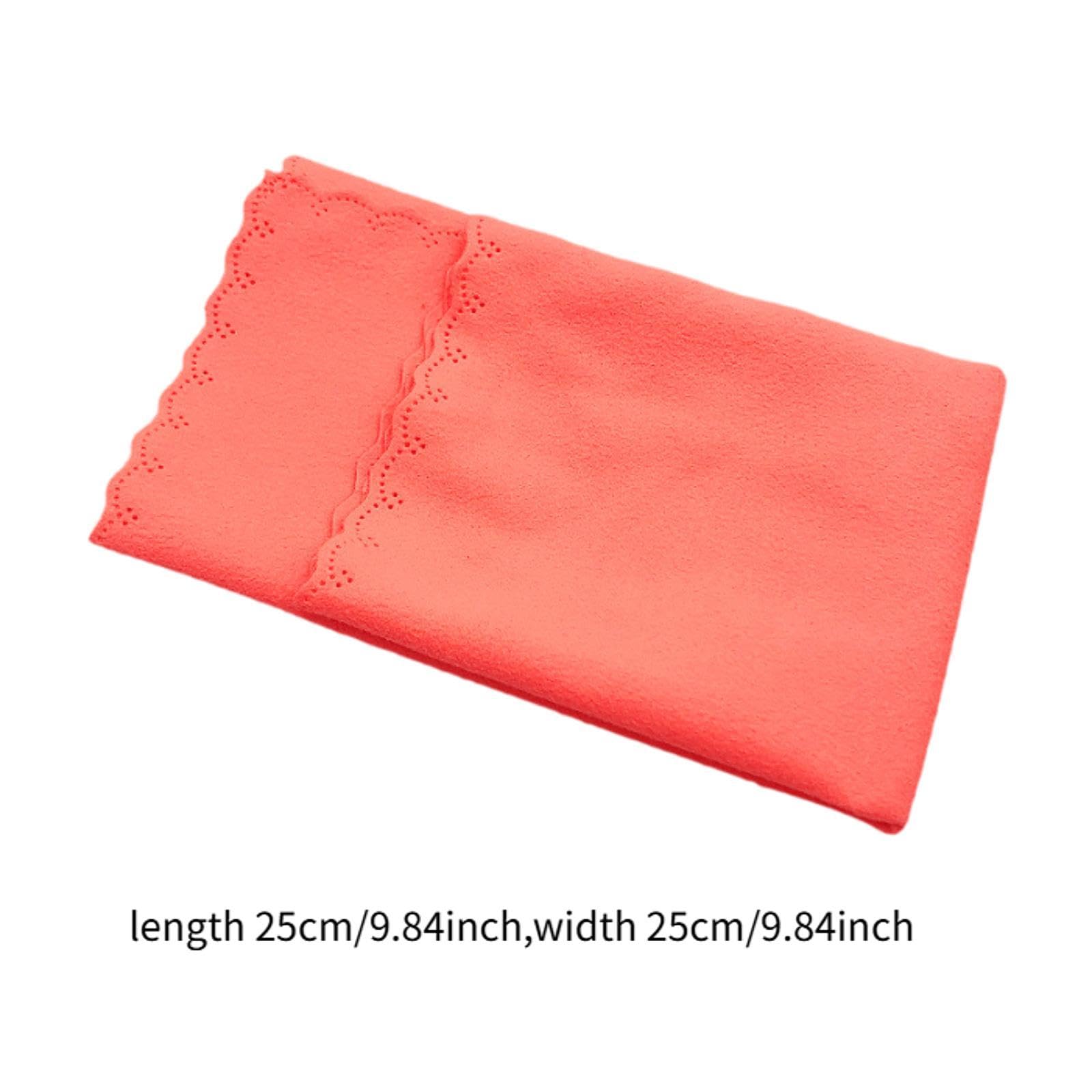 Colaxi Flute Cleaning Cloth Cleaning Kit Multipurpose Instrument Accessory Soft Cloth Flute Cleaner for Musical Instrument Piano Sax, Orange