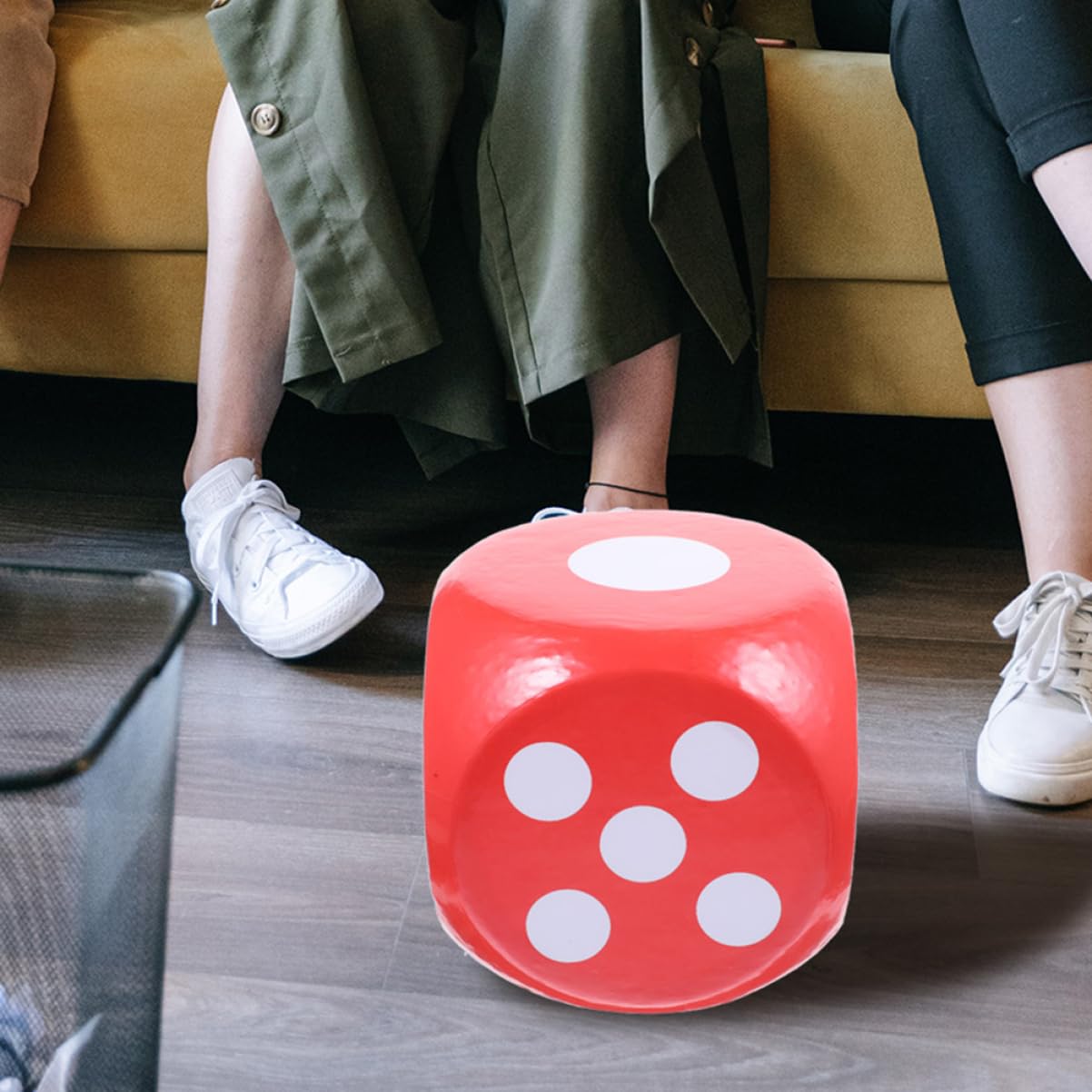 Abaodam Dadi di Schiuma Rossi 20cm Enormi Dadi da Gioco Facili da Manipolare e Leggere per Giochi di Festa e Attività Ludiche All'aperto