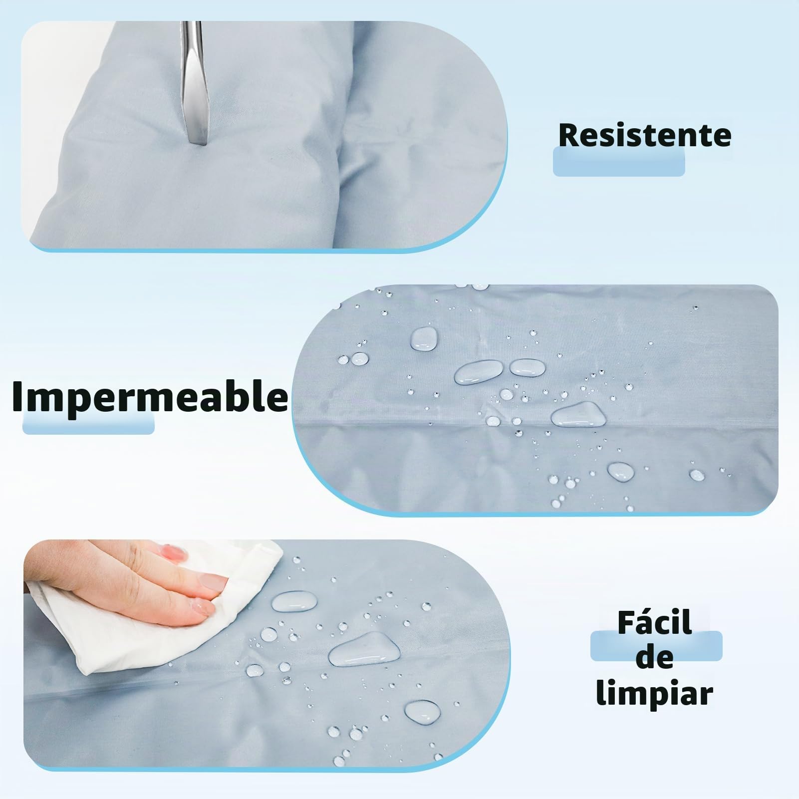 XIAPIA Manta Refrescante para Perros 99x69cm, Alfombrilla Refrescante para Perro y Gatos con Reposacabezas 7cm, Alfombra Fresca Refrigerante de Verano, Colchoneta Perros Impermeable para Casa, Coche