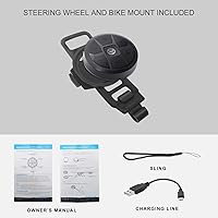 Vista 4 de Recoil - Control remoto inalámbrico con botón multimedia Bluetooth para volante, impermeable para coche, bicicleta, motocicleta, barco, deportes