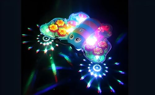 Miniatura 3 de ABK - Coche de juguete transparente, con sistema de engranajes móviles de colores visibles, luz y sonido transparente, luz y sonido, efectos de luz