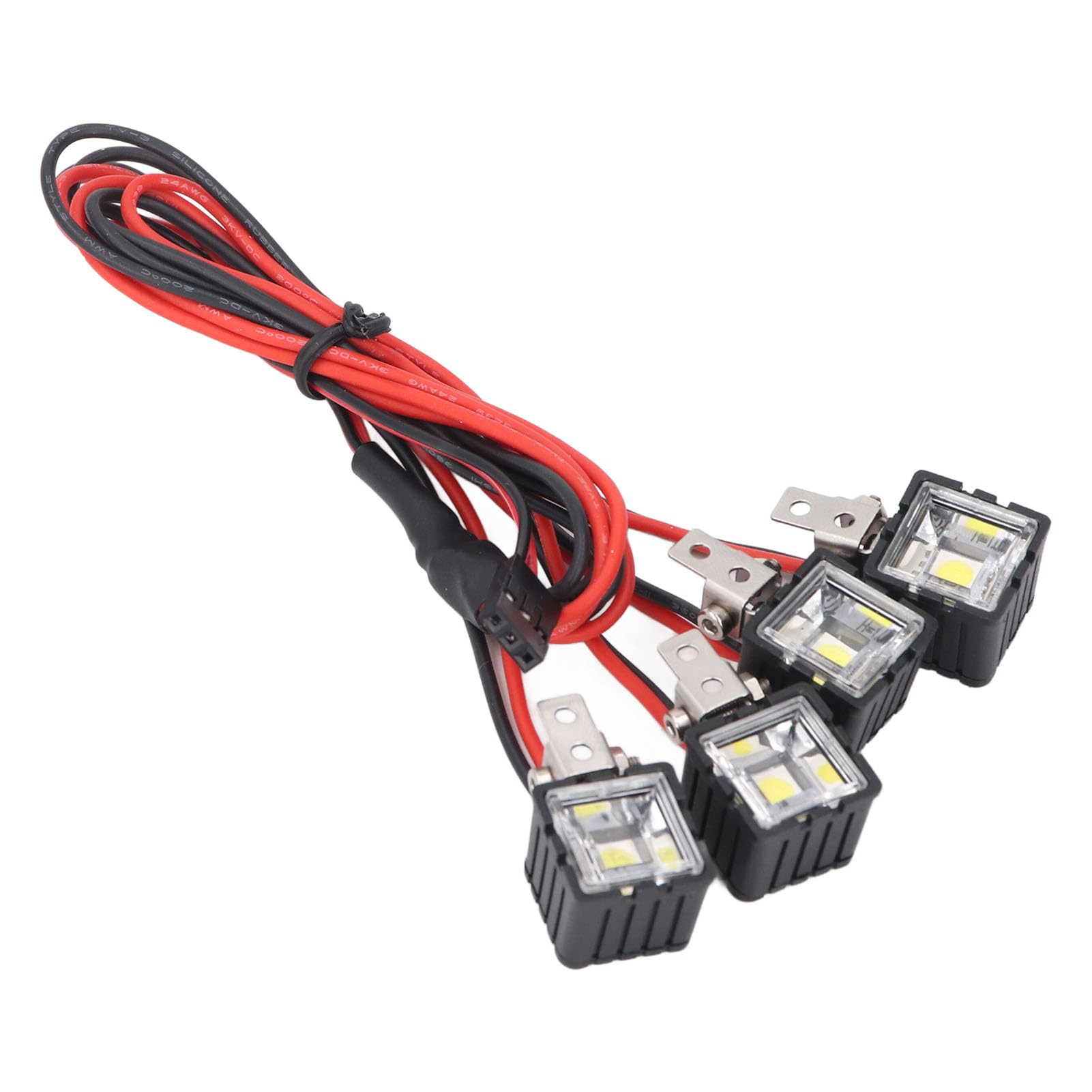 RC -LED -Leuchten, RC -Auto -Front -Scheinwerfer für Axial für SCX10 90046 für RC Car Lights Weiße Beleuchtung Hochhellig LED -Scheinwerfer für 1:10 RC Crawler (4LED)