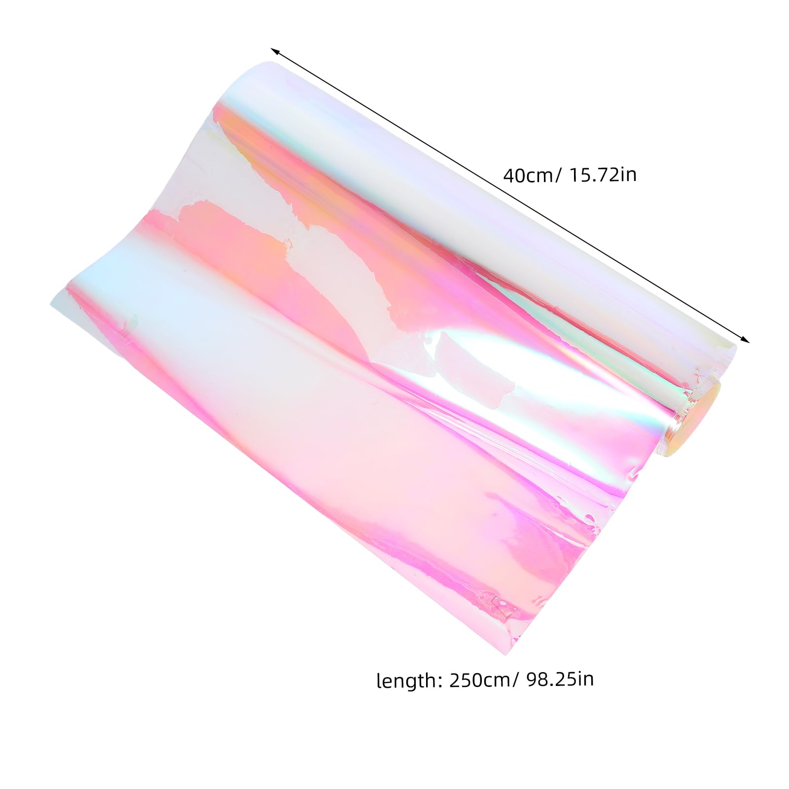 Holograficzna folia okienna: 250x40 cm kolorowa naklejka na szkło – dekoracyjna opalizująca folia okienna do dekoracji wnętrz, fotografii i filtrów światła