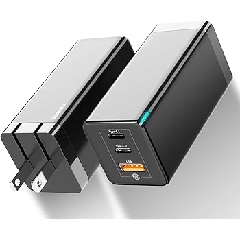 Baseus USB-C 急速充電器 pd 充電器 65W 急速充電器 GaN 窒化ガリウム USB充電器 ACアダプタ PD 急速充電 2C+A 3ポート 同時に充電 折り畳み式 持ち運びに便利 海外対応 小型 PSE認証済 iPhone/Android/MacBook/Huawei Matebook/ノートパソコン/Switchその他USB-C機器対応 ブラック【国内正規品/18ヶ月保証】