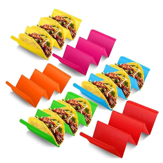 Plastic multi-color wavy tower with thin cake holder tray and Mexican cake holder