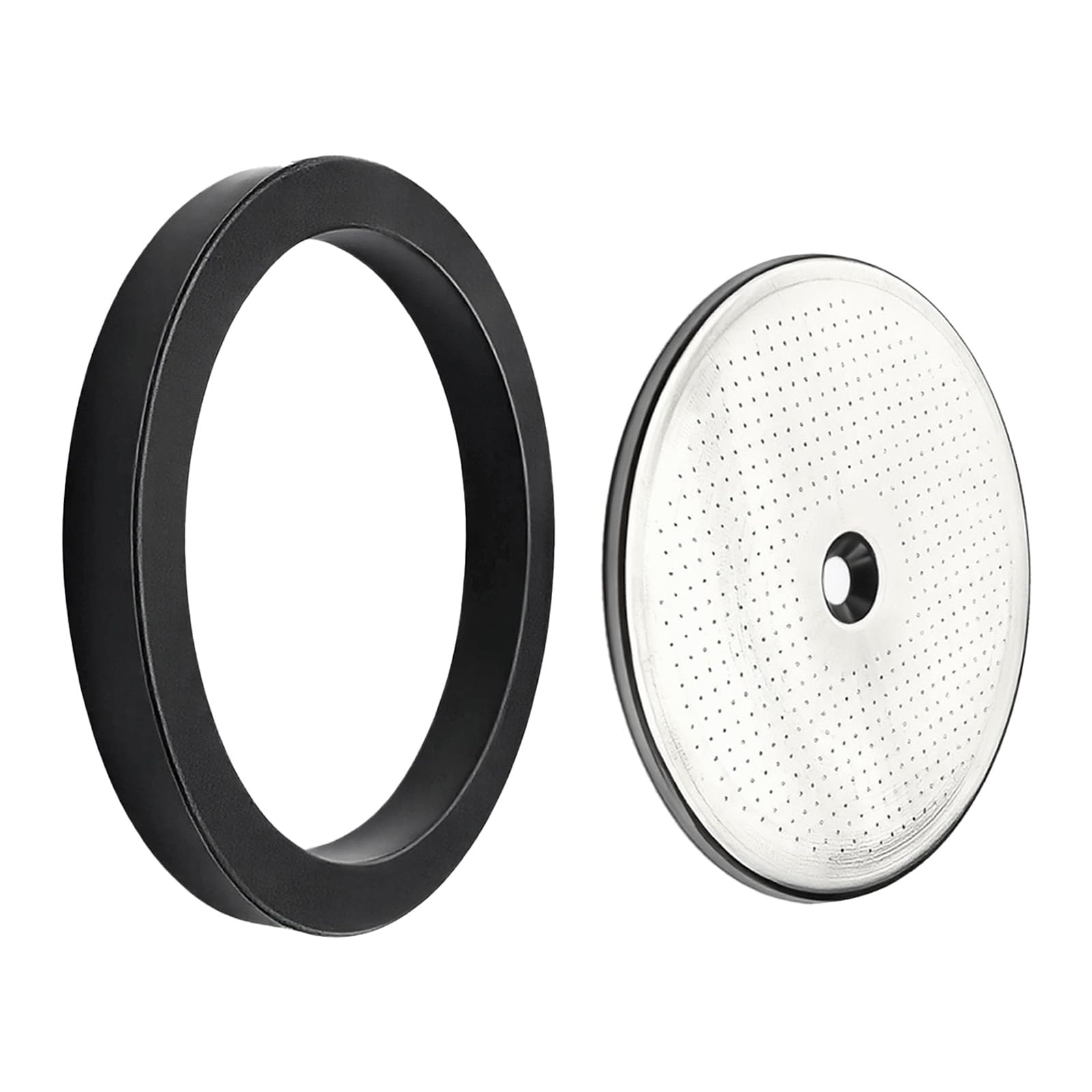 Mekalero Replacement Brew Head Gasket and Shower Screen Set for Espresso Machine with Stainless Steel Filter and Silicone Seal Antileak Coffee Gasket