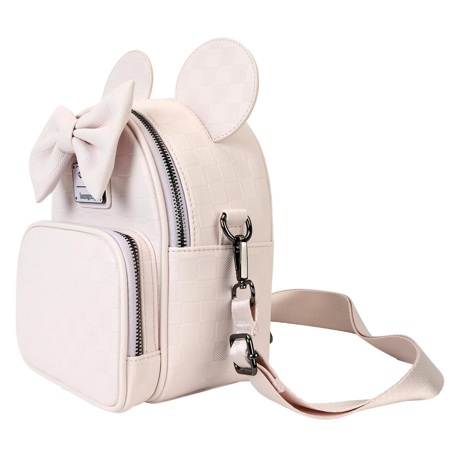 【Loungefly】Mickey Mouse Checkered Texture Convertible Mickey Mouse Checkered Texture Convertible Mini Backpack