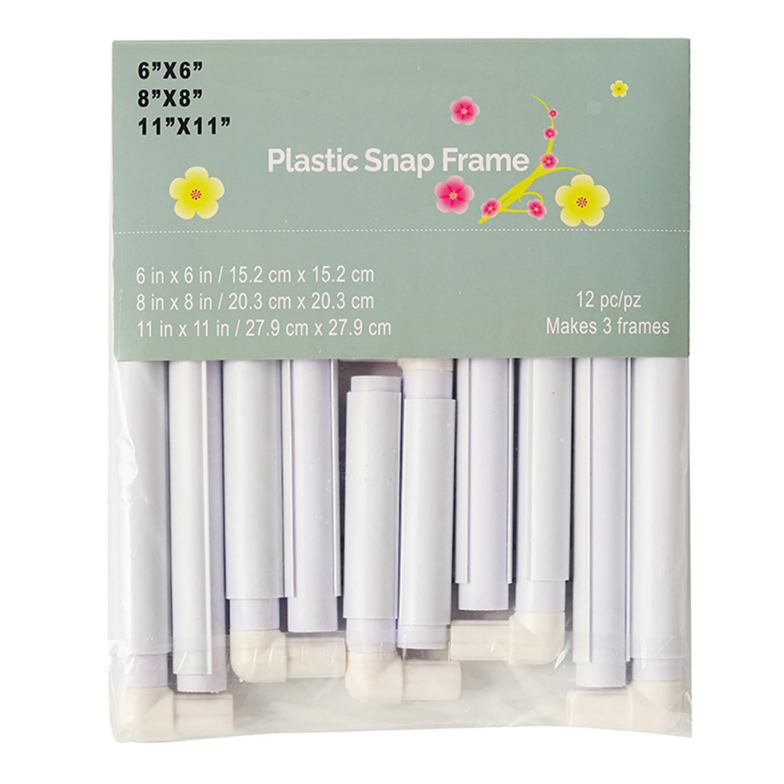 3 Size Crosses Stitching Hoop Embroidery Frame Square Embroidery Hoop PVC Clip Frame for Craft Enthusiasts