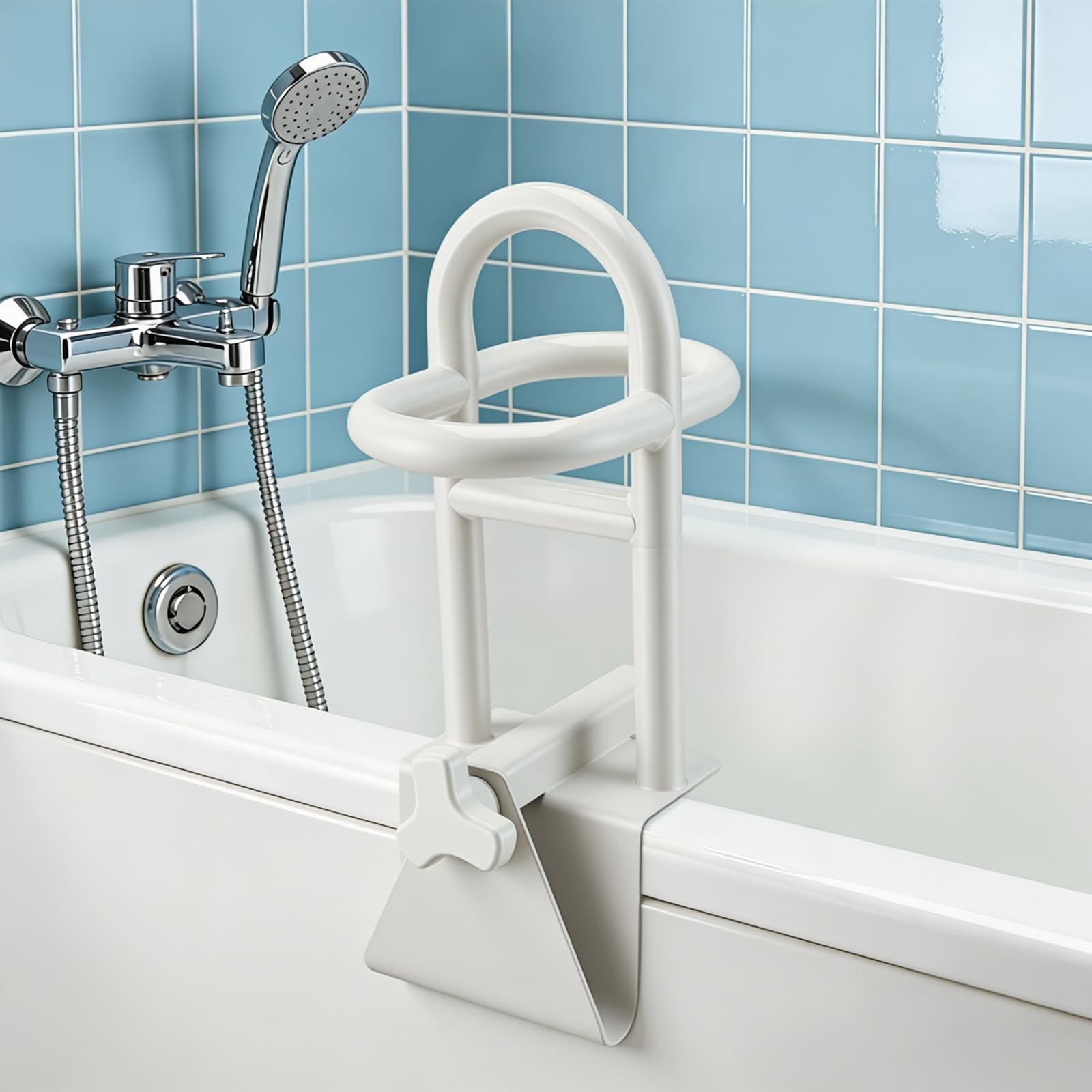 Einstiegshilfe Badewanne Für Senioren, Badewannengriff Ohne Bohren, Verstellbar Breite 8~17cm, Badewannen Einstiegshilfe, Haltegriff Badewanne Für ältere Menschen, Schwangere, 150kg