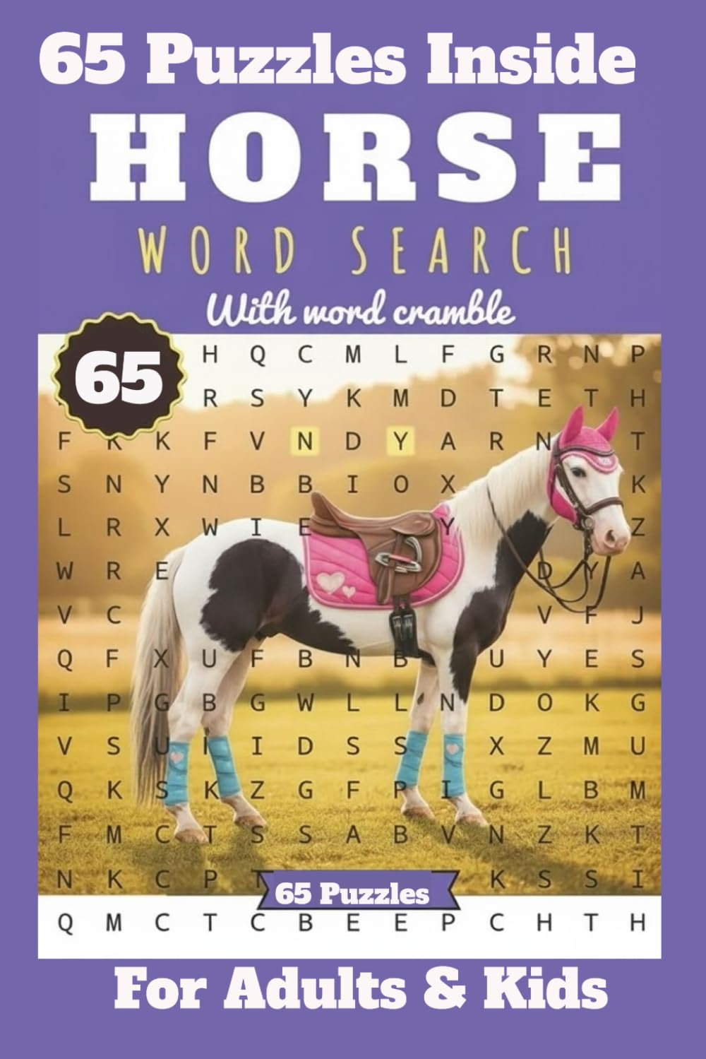 Horse Word Search: Horse Riding Word Search Challenging Puzzle Book For Adults & Kids | 65 puzzles with word searches and answers: Horse Racing Word search Book (Word Search Series)