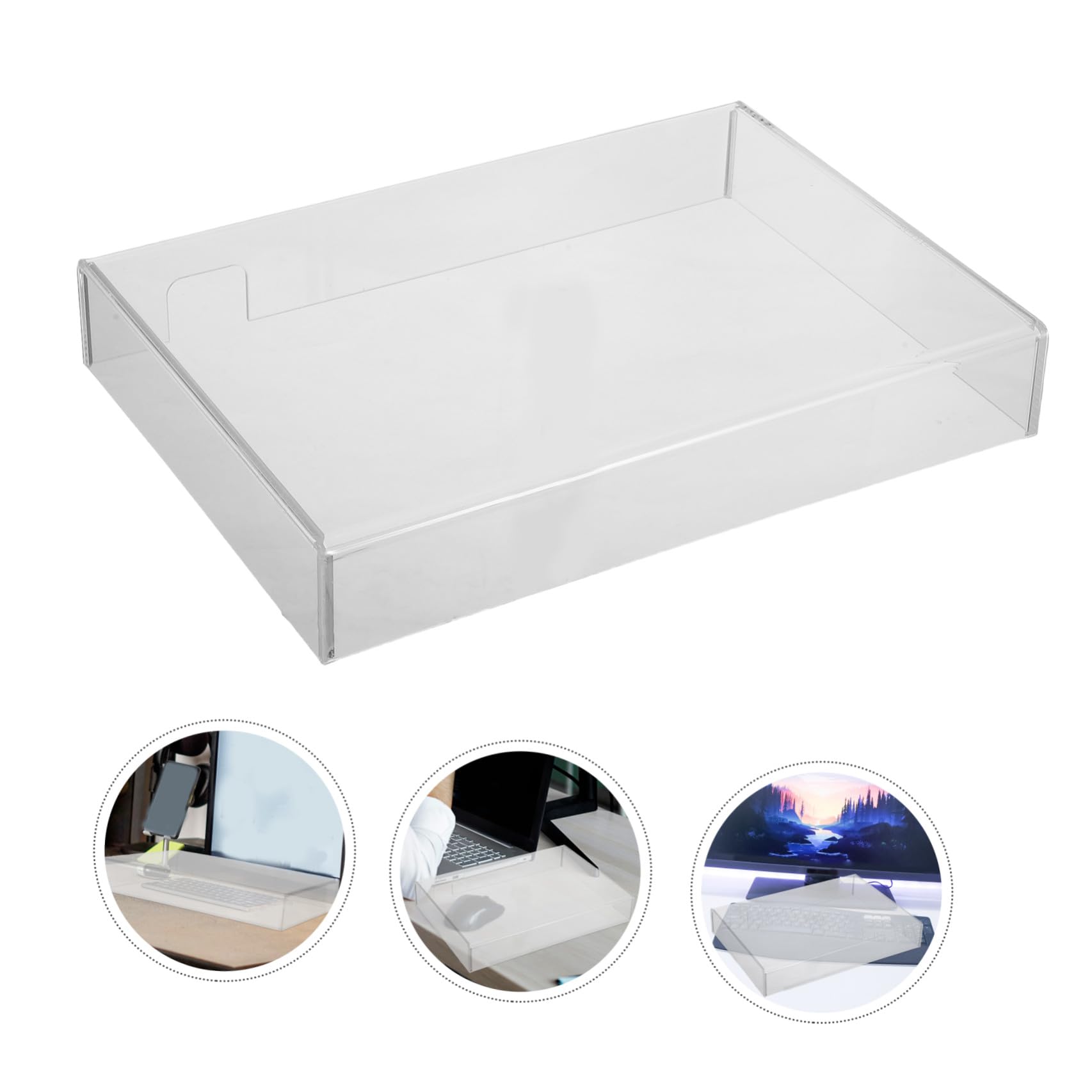 Alipis Copertura Antipolvere Trasparente per Tastiera da Gioco in Acrilico 357x255x48mm, Protezione Resistente Agli Schizzi per Laptop, Antipolvere per Uso Domestico, Ufficio e Scuola
