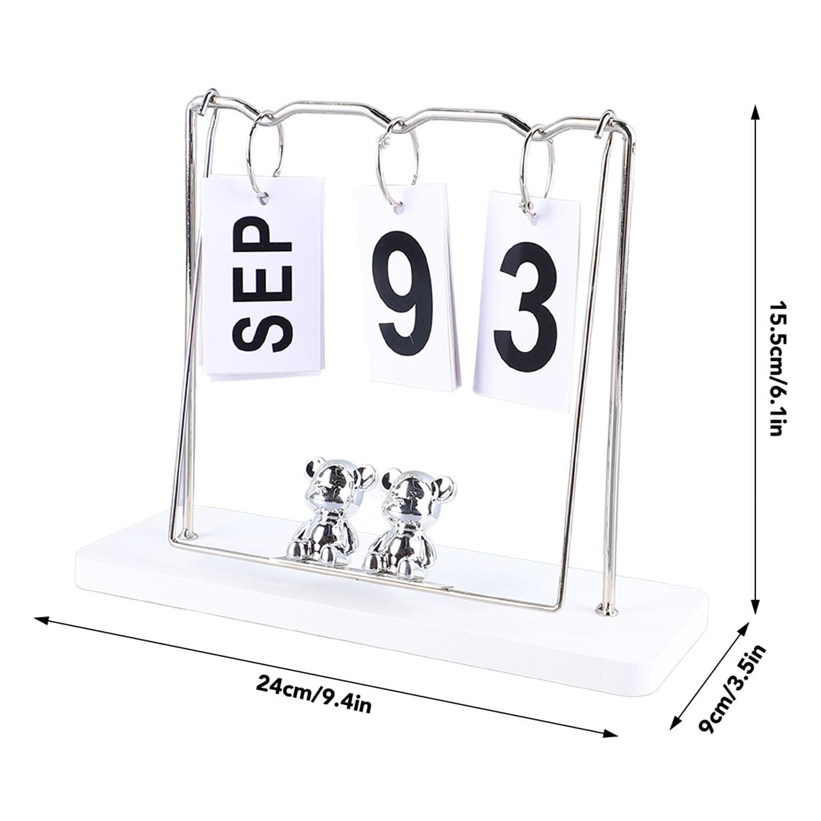 Tischkalender, stehend, aufklappbar, ewiger Kalender mit großem Display für Schreibtisch, Büro oder Kabine