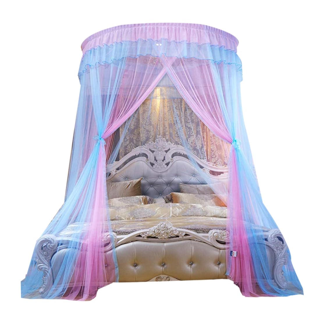 Moustiquaire suspendue en dentelle pour lit double contre les moustiques