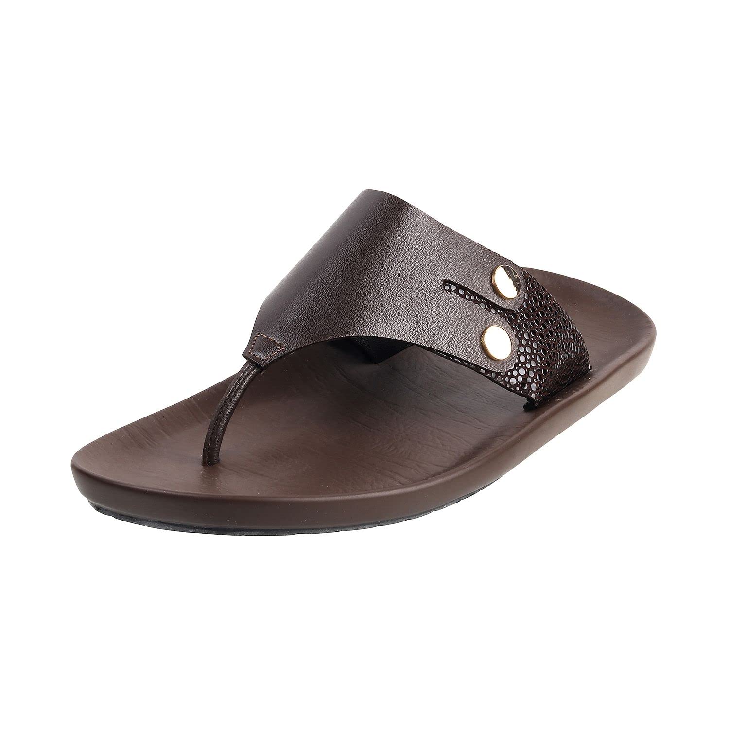Metro Men Brown Leather Thong Chappal UK/5 EU/39 (16-223) (B0CPTFN1NQ) Amazon Price History, Amazon Price Tracker