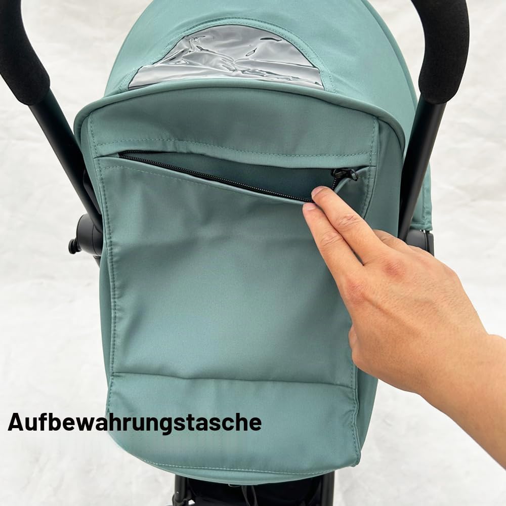 Kinderwagen-Zubehör-Ersatzset, Markisen und die Kissen kompatibel mit YOYO 2 und YOYO+ Kinderwagen, doppellagiger wasserdichter Stoff (Aqua Blue)