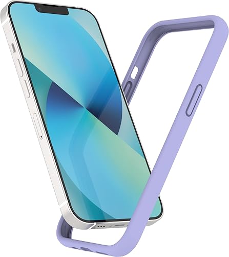 K TOMOTO Compatible con iPhone 13 Mini (5.4 pulgadas), marco protector de silicona líquida [borde elevado y protección contra caídas] Tacto sedoso y