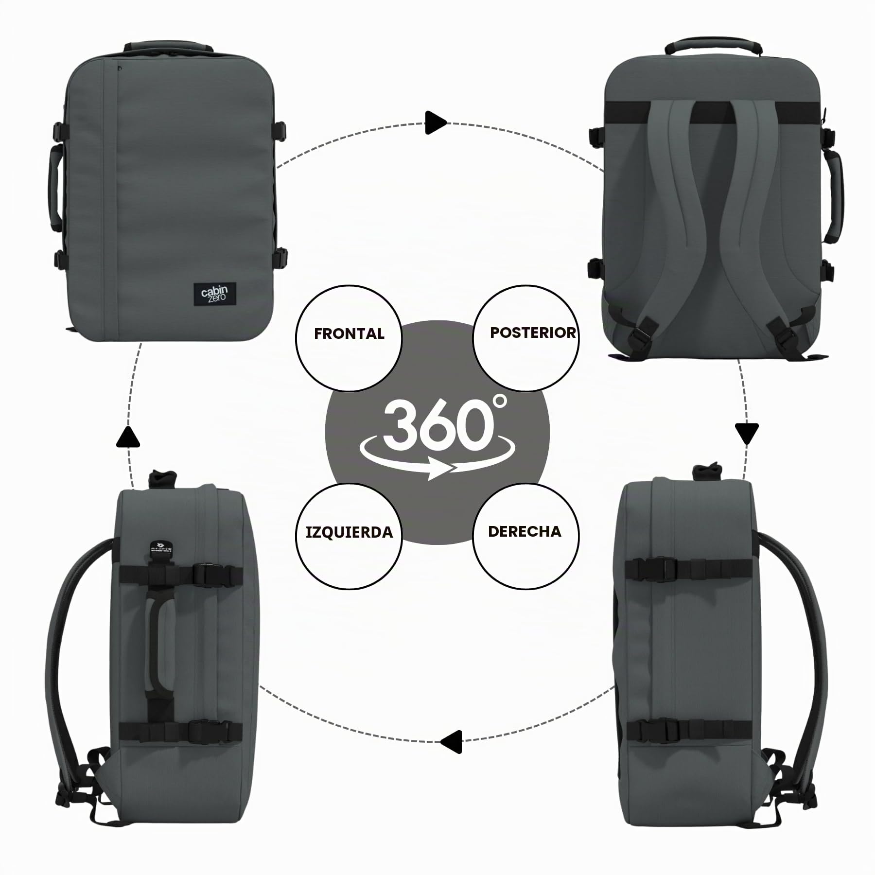 CLASSIC BACKPACK 44L CABINZERO ORIGINAL GREY 36x51x19 UNISEX ADULTOS
