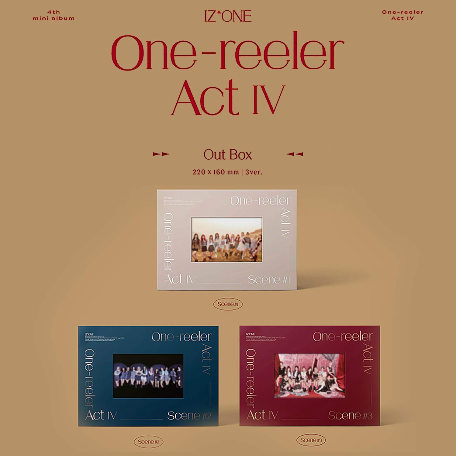 IZONE 4th Mini Album - ONE-REELER/ACT IV [ FULL SET ] CD + Cover