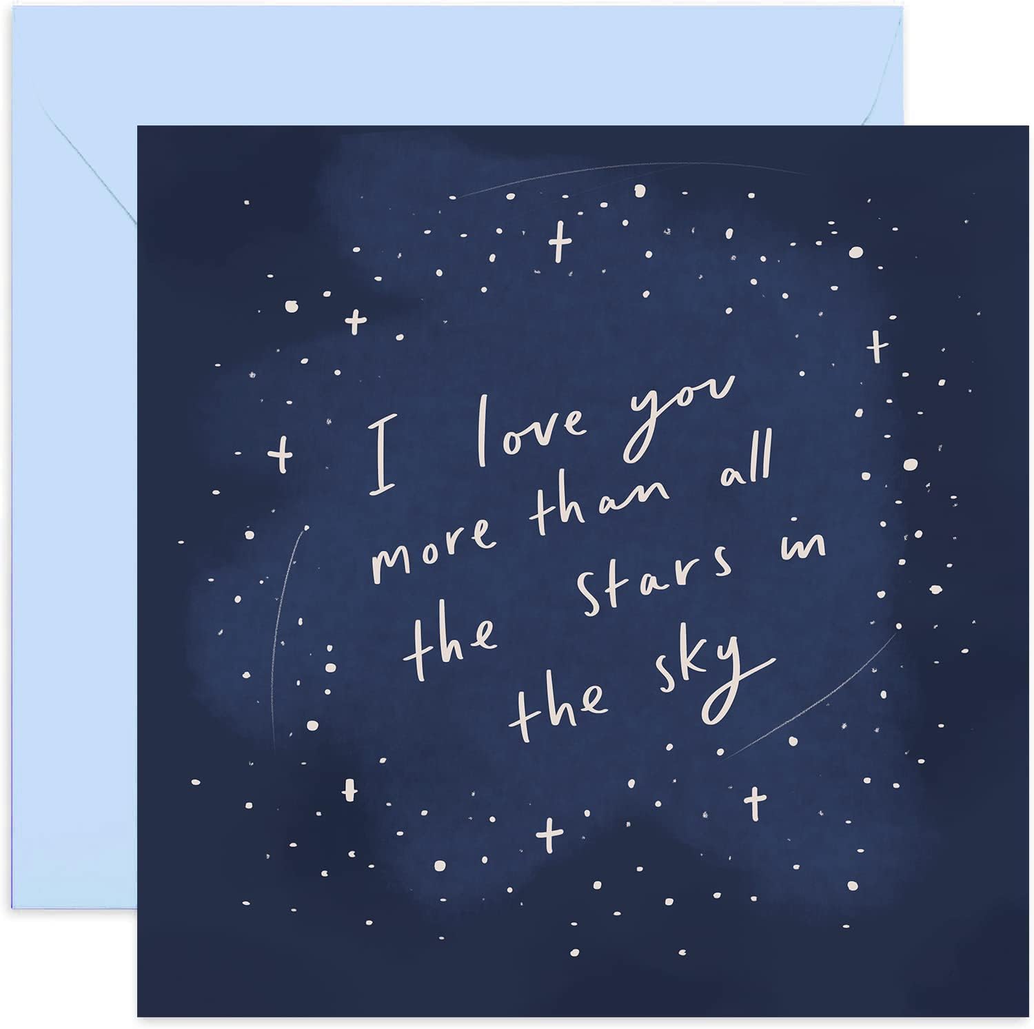 Old English Co. I Love You More Than All The Stars Anniversary Card - Cute Love Valentines Card for Other Half | Romantic for Boyfriend, Girlfriend,
