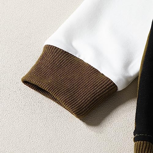 Toddler Boys Autumn Longt Sleeve Color Block Hooded Tops Sweater Tall Hoodie4