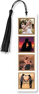 Personalized Bookmark with Photo - Custom Metal Bookmark for Book Lovers Readers Women (Metal & 4 Photo Collection)
