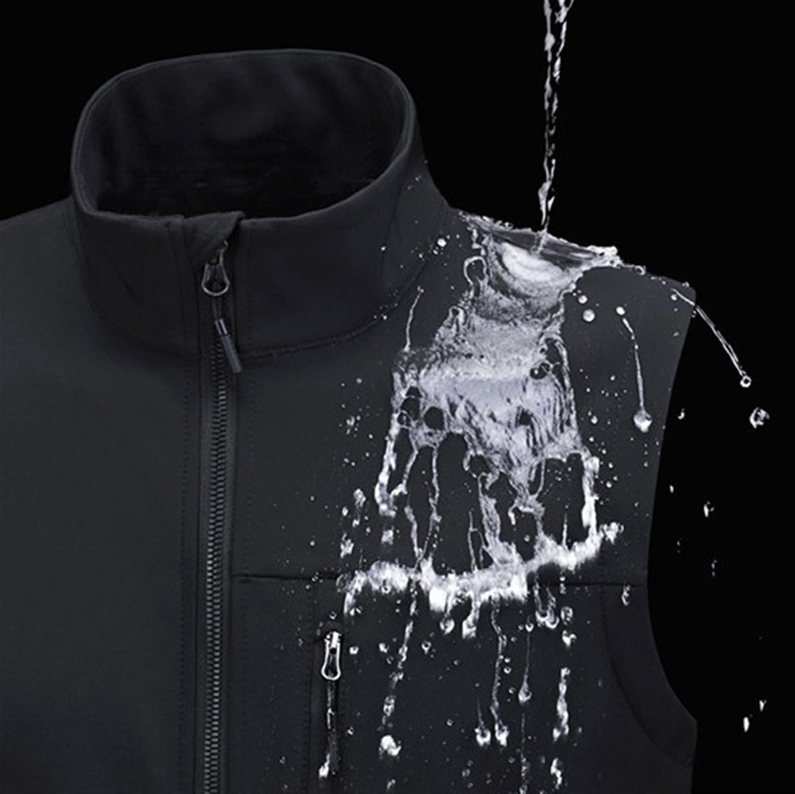 Ciepła Kamizelka Outdoorowa Męska Kamizelka Softshell Odzież Wierzchnia Lekka, Wiatroszczelna Kurtka Bez Rękawów Z Podszewką Bodywarmer