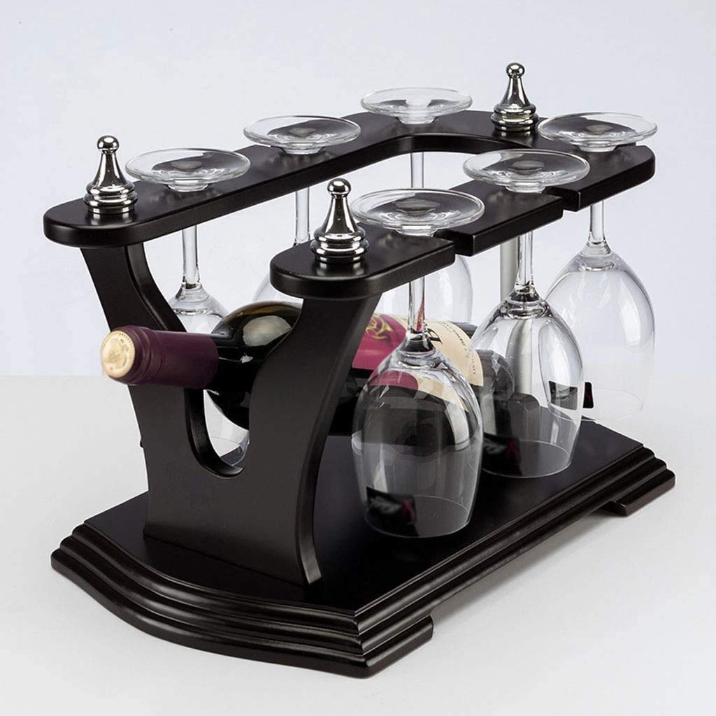 Soporte de Copa de Vino de Madera Maciza Europea, decoración Creativa para Sala de Estar, decoración de gabinete de Vino para el hogar