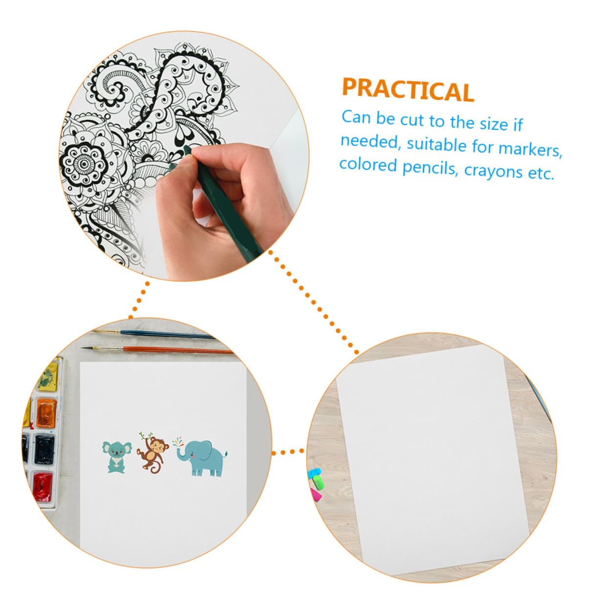Aquarellpapier für Kinder, 100 Blatt, Weißes Papier, 160g, 16k | Künstler Aquarellpapier für Schule und Graffiti, Kinder Malen mit Wasserfarben, Einschulung Deko