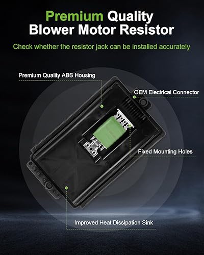 Miniatura 3 de SCITOO Regulador de resistencia del motor del ventilador del ventilador del calentador de aire acondicionado para 2014-2019 para INFINITI QX60,