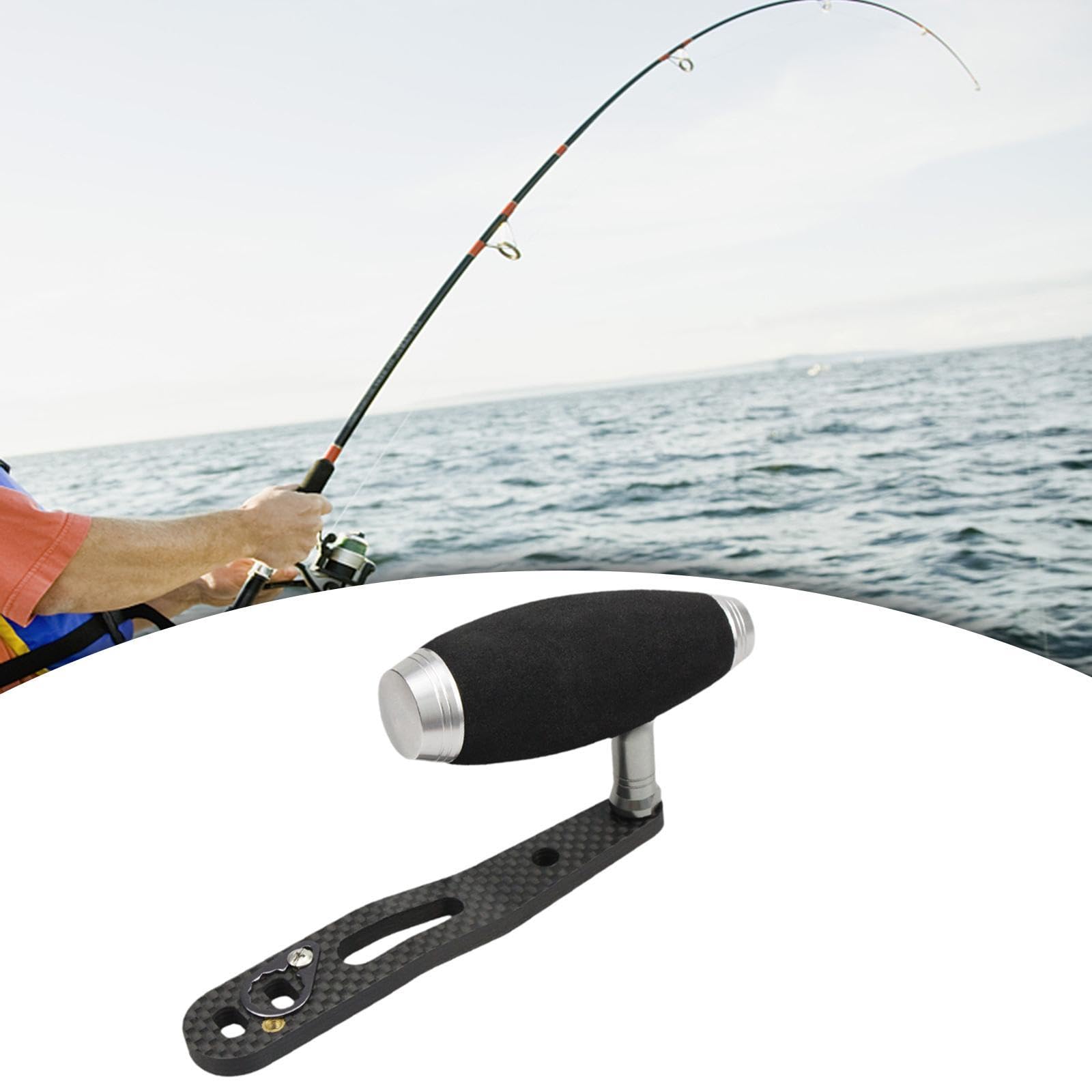 kowaku Carbon Fiber Handle Kit for Fishing Reel, A