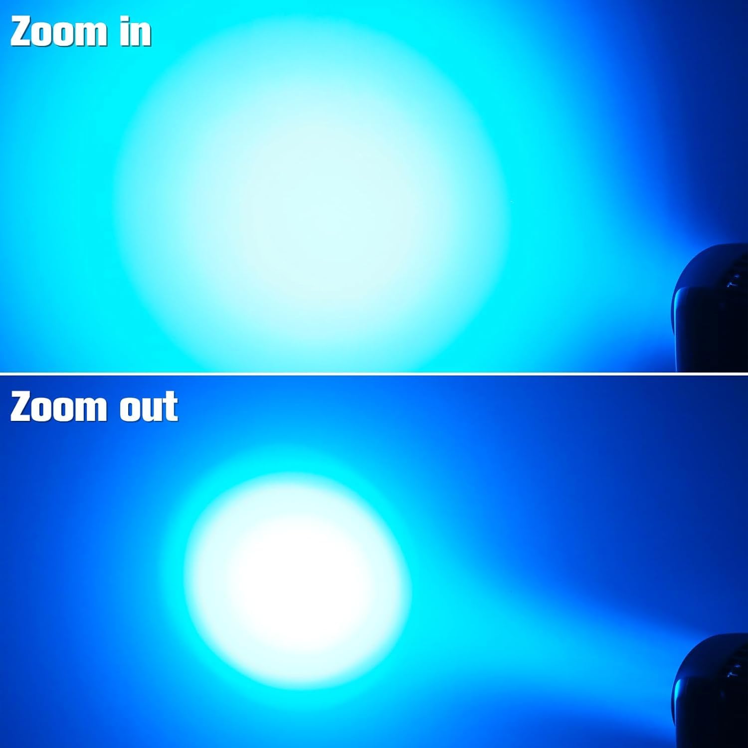 2er Pack 19x15W Moving Head LED Zoom DMX Beam Wash Effekt RGBW Bühne Lichter Professionelle Fokussierung DJ Lichter für Weihnachten Disco Party und Nachtclub
