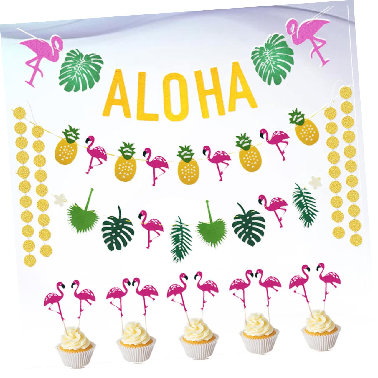 Toyvian 3stücke Hawaiian Party Deko Mit Aloha Girlande Tropischen Accessoires Und Bunten Anhängern Für Sommerfeste Gartenpartys Und Strandveranstaltungen Teiliges Für Fröhliche Feiern