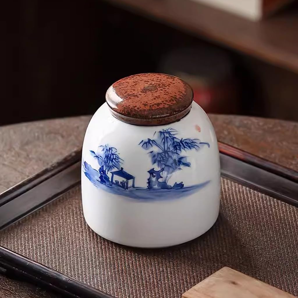 TEESONG Słoiki na herbatę kreatywne ceramiczne puszki do herbaty domowe pu'er luźna herbata czarna herbata przechowywanie puszki na herbatę zamknięte słoiki pojemniki do przechowywania herbaty z