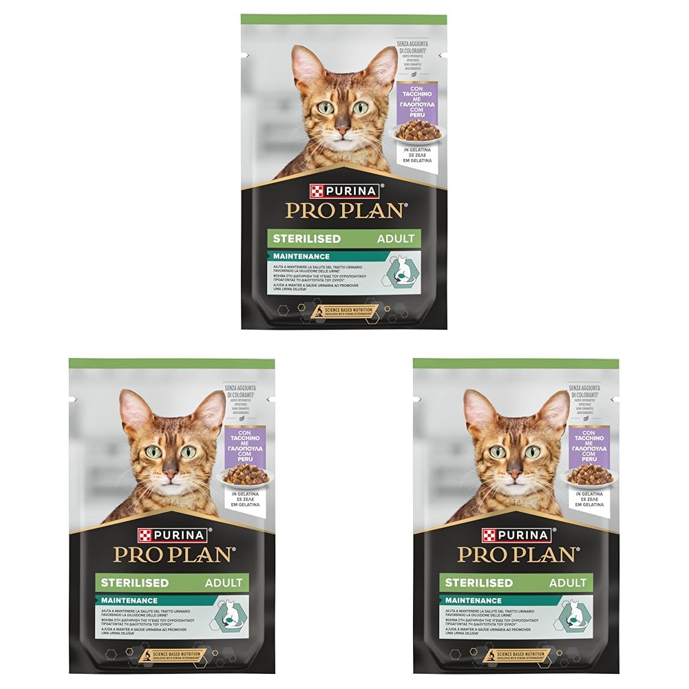 Pro Plan Sterilised Kısırlaştırılmış Kediler İçin Hindili Yaş Mama 85 Gram (3 paketi)
