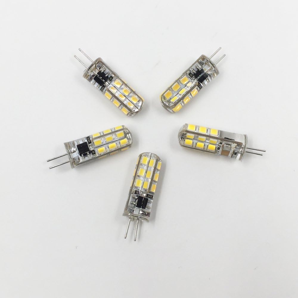 5X LED Lamp Crystal Bulb G4 2W LED Lamp 24 SMD LED Spotlight Warm White AC220-240V 180-200lm G4 LED Lights Replacement of Halogen Lamp [Energy Class A+++]