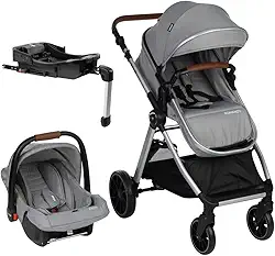 Travel System Infanti, Romanzo Trio, com Isofix, Cinza Granizo