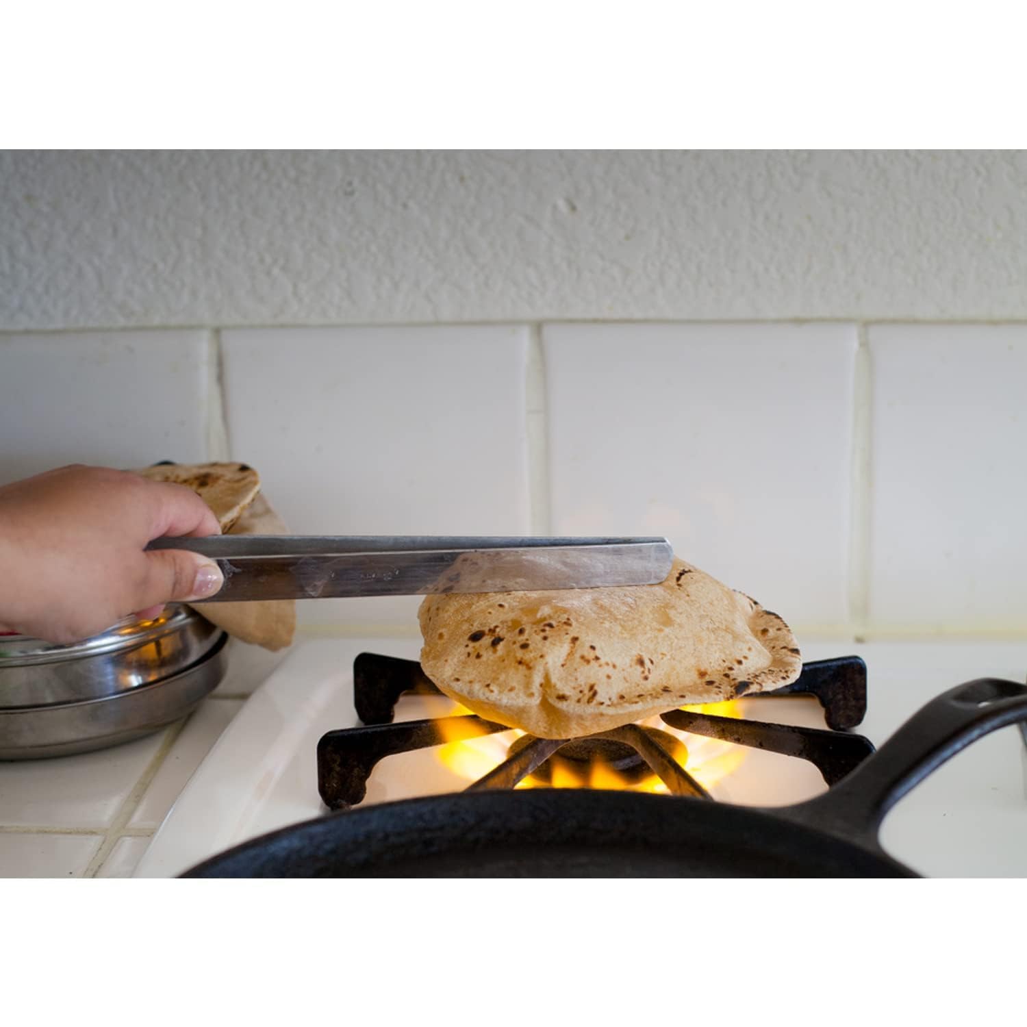LMR3 Stainless Steel Tong, Roti - Chapati Chimta (Dimension Length 27 cm Width 6 cm Height 3 cm) Pack of 1 1