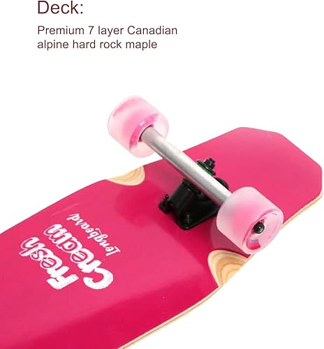 Miniatura 2 de WHOME Longboard - Tablas largas de 44 pulgadas para adultos, adolescentes, niñas, niños, principiantes, profesionales, freeride freeride de estilo