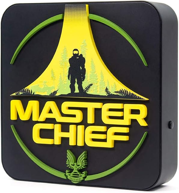 Numskull Halo Master Chief 3D Lamp Wall Light - Ambient Lighting Gaming Accessory for Bedroom, Home, Study, Office, Work - Official 343 Industries Merchandise