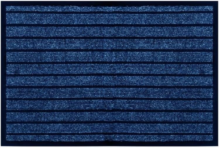 PHP Door Mat - Waterproof Strong PVC Rubber Backing Anti Slip Heavy Duty Dirt Trapper Barrier Mats for Kitchen Bedroom Hall Hallway Entrance Door Matts (40 x 60 cm, Blue)