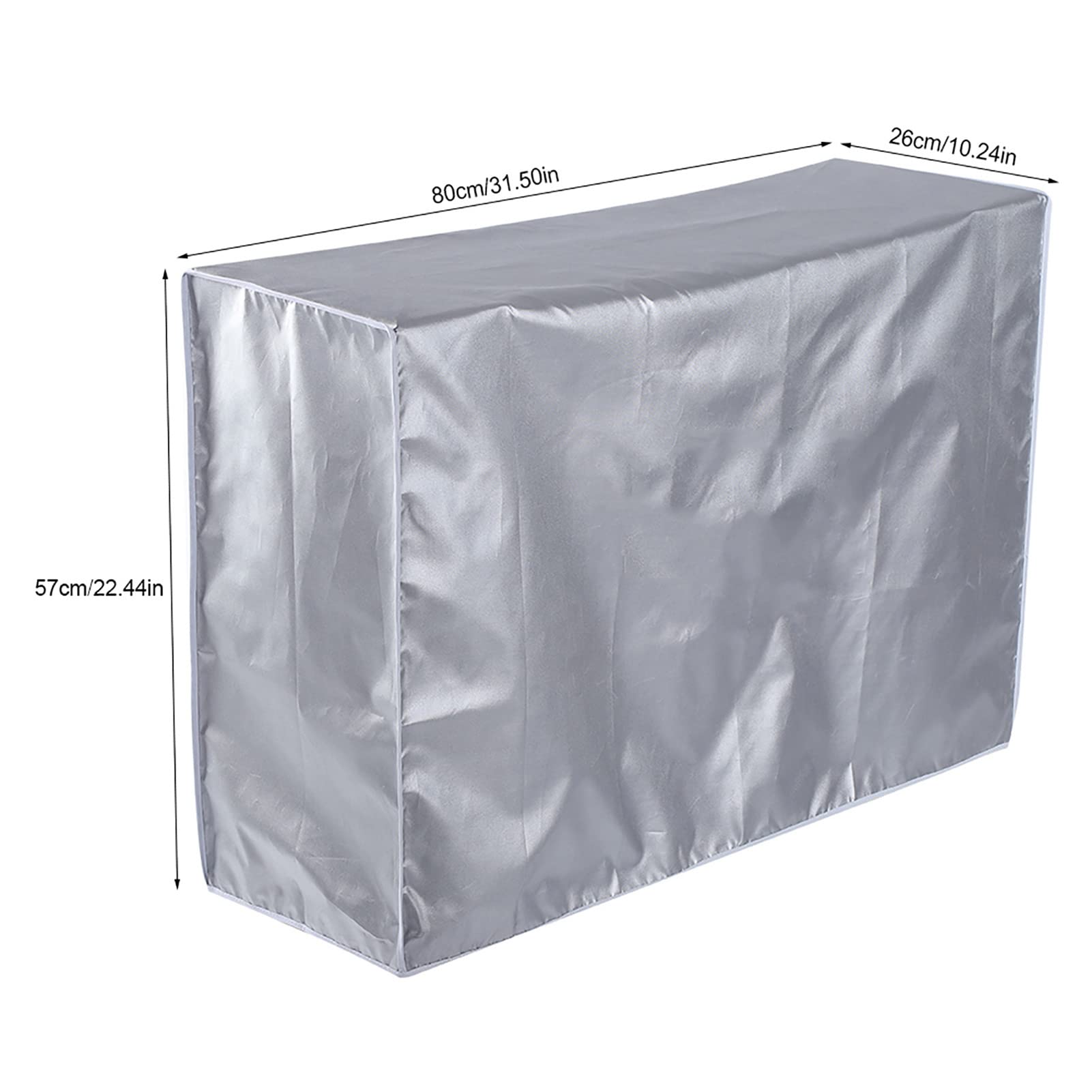 Cubierta de Aire Acondicionado para Exteriores, Cubierta Impermeable para Aire Acondicionado de Ventana, Cubierta Antipolvo, Cubierta Protectora Antinieve con Cuerda de Cierre (1.5p (80*26*57))